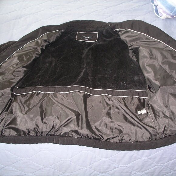 Sonoma woman's semi-fitted black quilted jacket with zippered sleeves size L - Picture 8 of 11